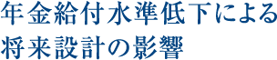 年金給付水準低下による 将来設計の影響