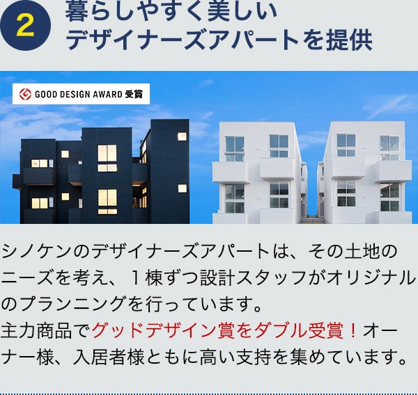 暮らしやすく美しいデザイナーズアパートを提供